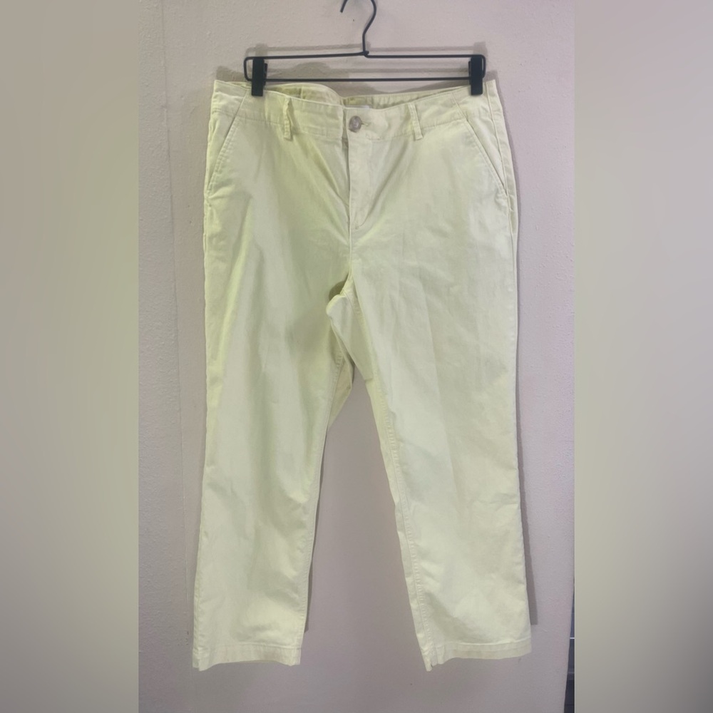 LOFT WOMENS CAPRI PANTS YELLOW